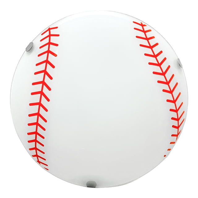 Lampara Infantil De Techo, Luz Ideal Pelota De Baseball Roja.