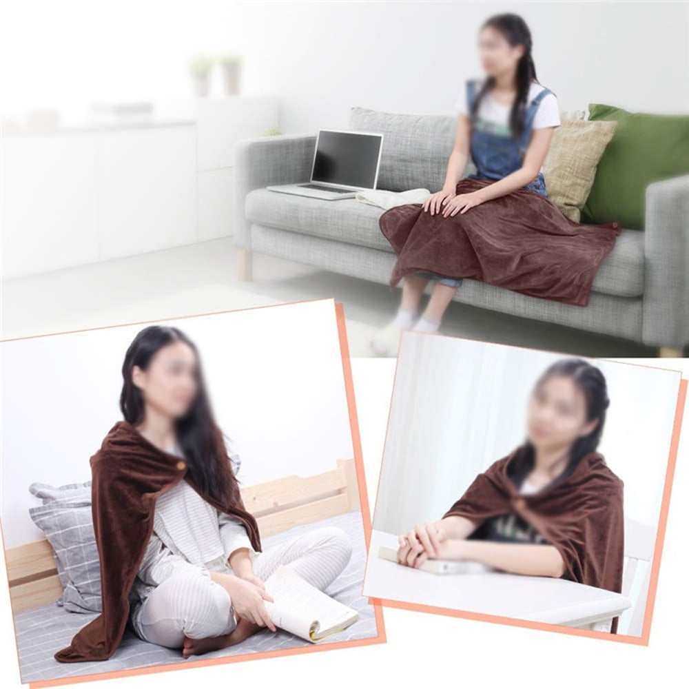 Tomfoto USB Electric Heating Shawl Detachable Washable Blanket Winter Knees  Body Warmer Home Office Heated Blanket - Walmart.com
