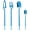 Blue, variant on Hangable Silverware Set 32-Piece, 304 Stainless Steel Set for 8, Mirror Polished, Flatware Set, Cutlery Set, Forks and Spoons Set, Dishwasher Safe - Rainbow