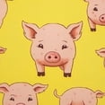 thumbnail image 6 of HAOXIT Cute Pink Piglet Face Table Cloth Round Cartoon Pig Reusable Tablecloth Waterproof Outdoor Tablecloth Table Cover for Kitchen Party Picnic Dining Decor 31-35, 6 of 8