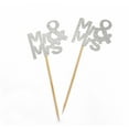 thumbnail image 4 of Darling Souvenir, Mr & Mrs Wedding Cupcake Toppers, Party Dessert Decorations - Pack Of 20, 4 of 5