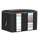 thumbnail image 2 of Bolsa de Almacenamiento de Ropa Plegable de 90 L con Cremalleras, Ventana Transparente y Asas Reforzadas para Mantas, Almohadas y Ropa., 2 of 6