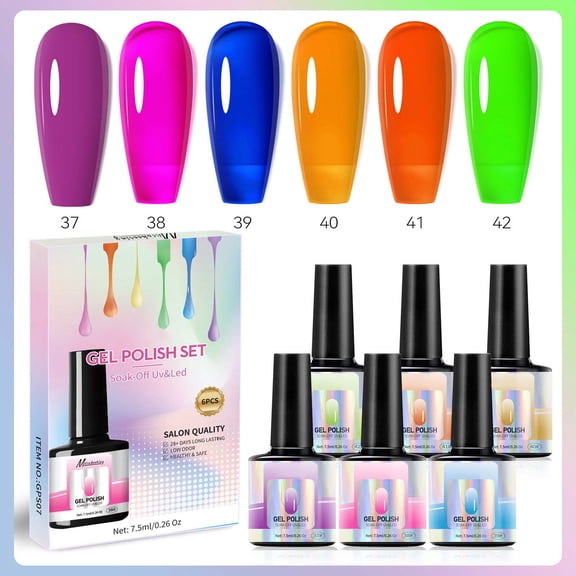 Kokovifyves Nail Care Products Nail Night Gel Fluorescent Color Nail Oil Gel Phototherapy Gel Set Candy Color 45ml