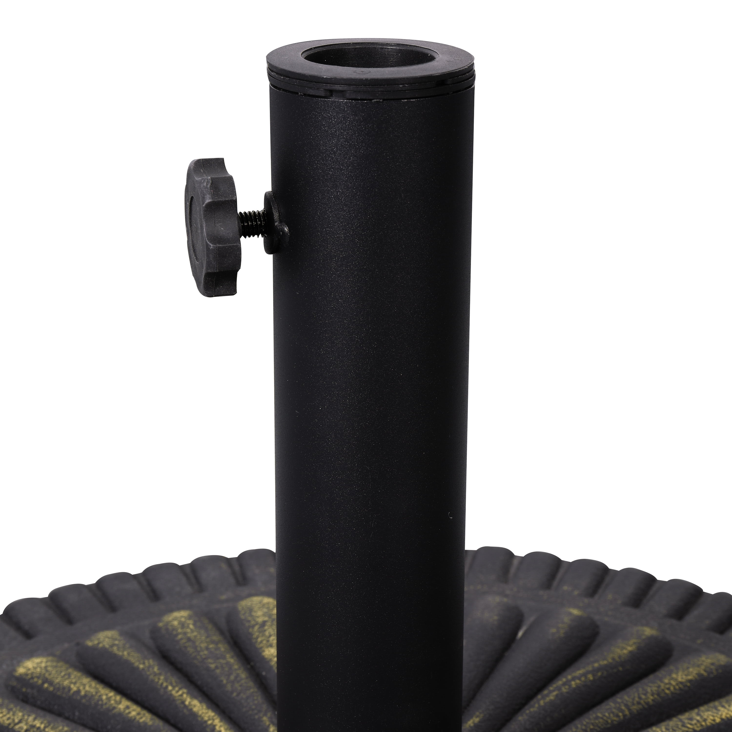 Emma Plus Oliver Bronze 32lb Plastic Polymer Coating Round Cement Umbrella Base Stand, Waterproof