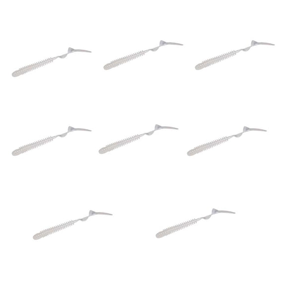 Maoww Ensemble de 8 Pcs Larves à Longue Queue 10 Cm/3,2 g Leurres de Pêche vers de Terre Appât Artificiel Leurre de Pêche Souple Ver