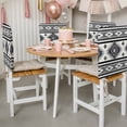 thumbnail image 4 of Gray Southwestern Dining Chair Back Cover Only, Native Aztec Ethnic Style Geometric Set of 8 Chair Back Covers, Removable Washable for Dining Room, Banquet & Holiday Decoration, 4 of 9