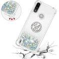 thumbnail image 5 of case for Motorola Moto E7 Power Case,Creativity Clear Quicksand Glitter Flowing Liquid Floating Soft TPU Case w/Stand Bling Diamond Sparkle Phone Cover for Motorola Moto E7 Power  Silver, 5 of 14