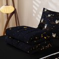 thumbnail image 5 of Homewish Jungle Animals Owl Zipper Twin Comforter Sets with Fitted Sheet and 2 Pillowcases,Galaxy Starry Night Zipper Bedding Set For Boys Kids,Reversible,4 Pieces, 5 of 7