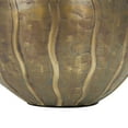 thumbnail image 6 of DecMode 12" Snakeskin Inspired Brass Metal Vase with Dimensional Wavy Accents, 6 of 10