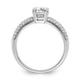 thumbnail image 2 of Solid 925 Sterling Silver CZ Cubic Zirconia Engagement Ring Size 6, 2 of 4
