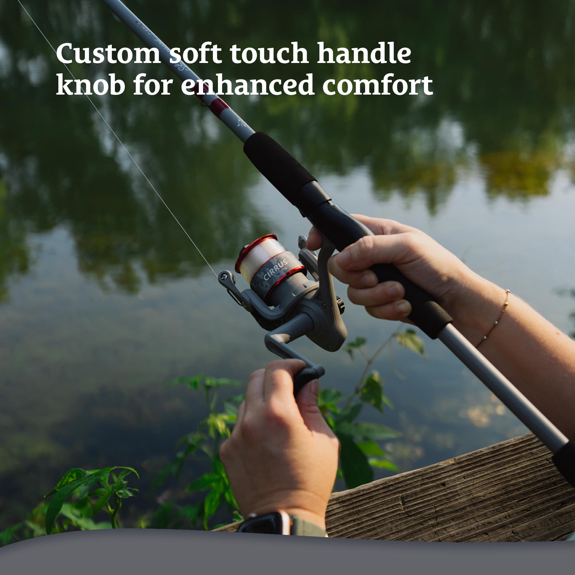 Shakespeare Cirrus® Spinning Combo, 7'6" 2-pc Medium Fishing Rod, 40-Size Reel