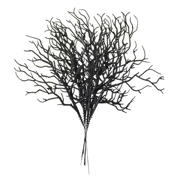 Yhmxh Halloween Decorations Artificial Antler Dried Tree Branches 12.4'' Art Witch Antler Branch Decorative Plant Plastic Dry Branches Decor For Wedding Halloween Party Home Artificial dead branches