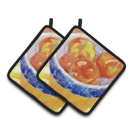 

Carolines Treasures 6109PTHD Bowl of Apples Pair of Pot Holders 7.5HX7.5W multicolor