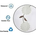 thumbnail image 3 of Dahlia Shower Curtain, PEVA Shower Curtain Liner with 12 Hooks, 2 in 1 PEVA Plastic Shower Curtain for Bathroom Decor 71W X 71H INCHES, White and Black Grey Cornflower, 3 of 5