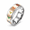 Rose-Gold, variant on Women’s and Men’s Chevron Spinner Ring, Stainless Steel Urban Style, Three Multicolor Rotating Options, 8mm Wide Profile, Whole Sizes 7-12 for Daily Wear and Friendship Gifts