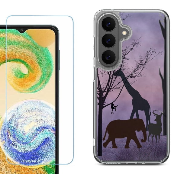 Phone Case for Samsung Galaxy A37 5G, with Screen Protector, by OneToughShield - Twilight Safari