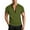 Green, variant on MIXUE Summer Shirts For Men Solid Color V Neck Button Down Short Sleeve Slim Fit Athleisure Tops Pullover Tshirts Holiday Wear,Gray,L