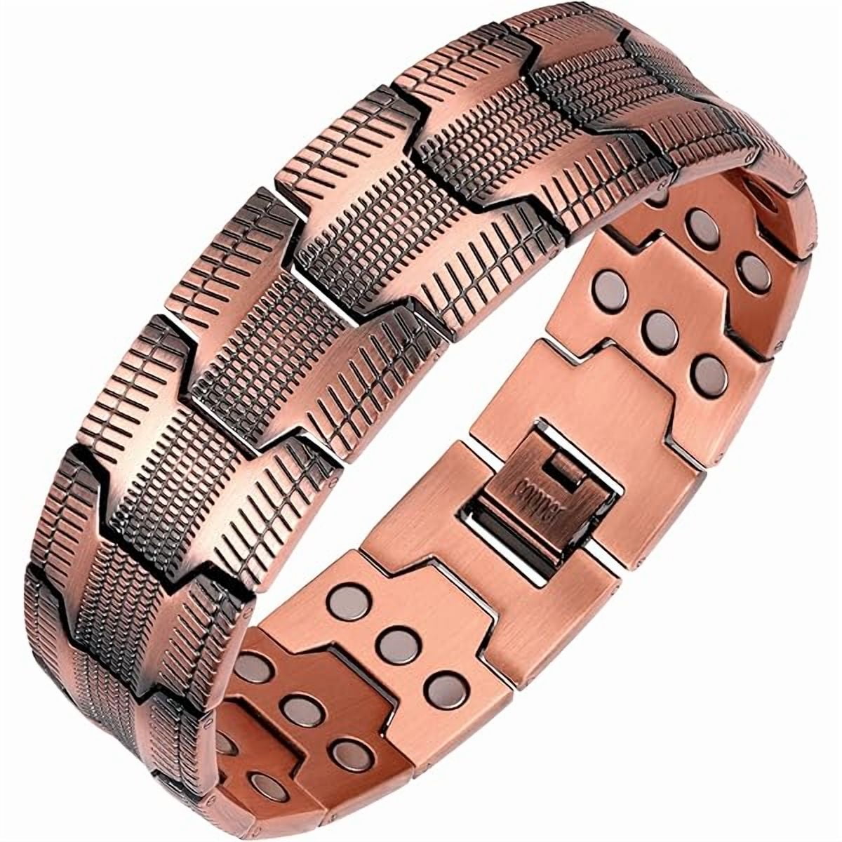 MagEnergy 2 anelli magnetici in rame da donna, 99,99% puro rame