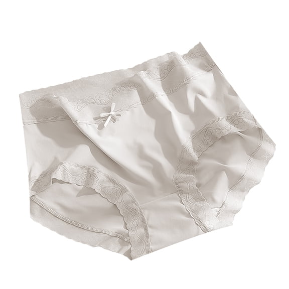 Womens Underwear Breathable Full Coverage Comfortable Ice Silk For Mid Waist Bow Ultra Thin Seamless Japanese Briefs Panties