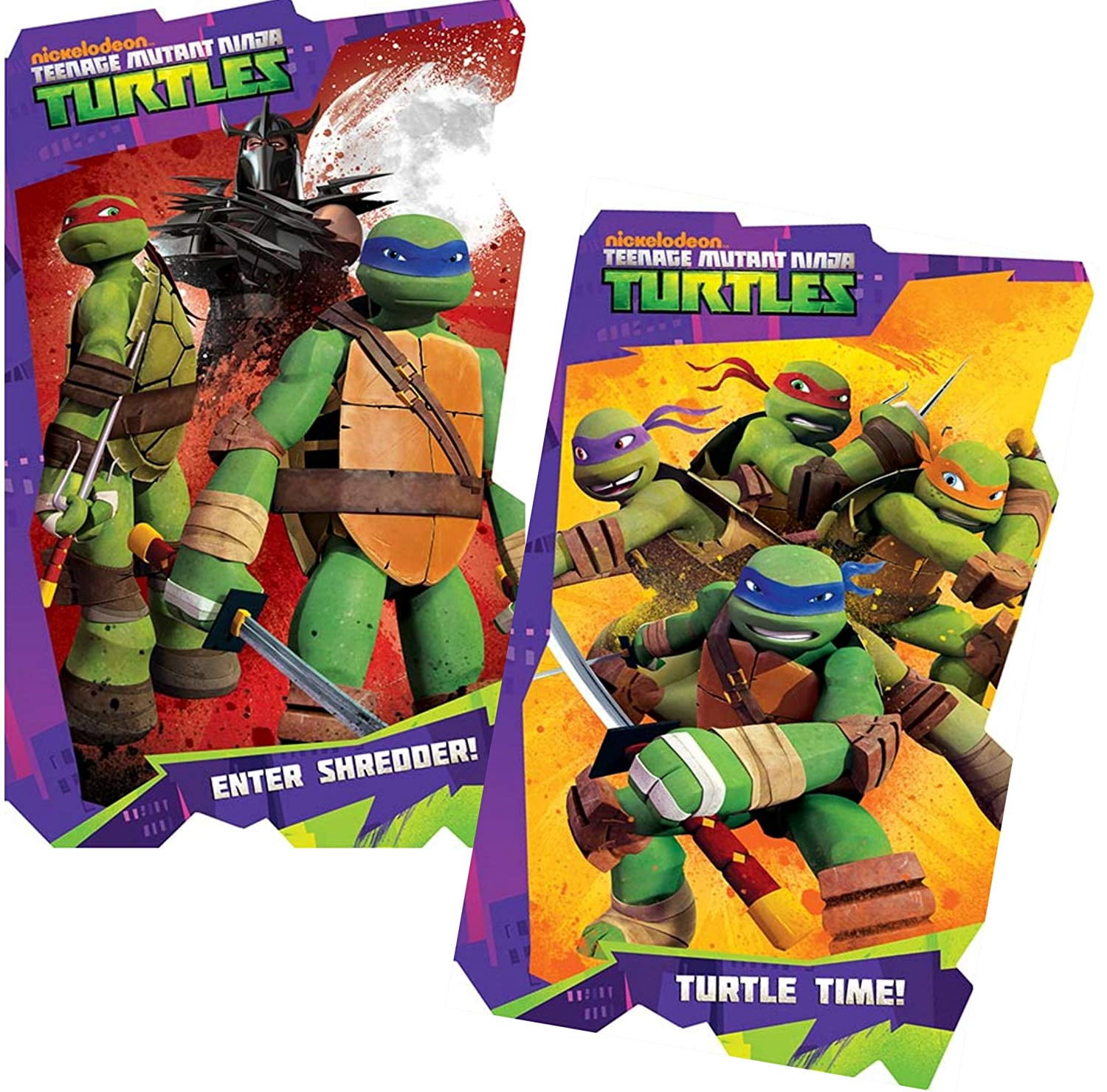 Teenage Mutant Ninja Turtles Board Book Set (2 Shaped Board Books), Set ...