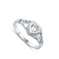 thumbnail image 4 of CHOOSE YOUR COLOR Ring Love Heart Baby Ring .925 Sterling Silver White CZ Jewelry Female Size 5, 4 of 4