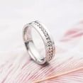 thumbnail image 6 of Men/Women's Jewelry Titanium Steel Silver/Gold AAA Cz Bands Wedding Ring Sz 6-11, 6 of 7