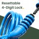 thumbnail image 2 of Candado para bicicleta Titanker, cable de 1/2 pulgada y 1,2 m, con combinación reajustable, 2 of 7