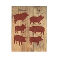 thumbnail image 2 of Pig Pigs Farm Animals Stencil Template Reusable 8.5 x 11 for Painting on Walls, Wood, Etc. By Stencilville, 2 of 2