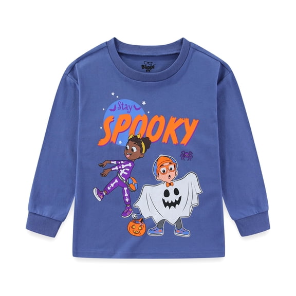 Blippi Meekah Halloween Crewneck Pullover Sweatshirt (Boys), Sizes 2T-6