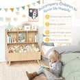 thumbnail image 5 of Curipeer 34''H Wood Kids Bookshelf, 3-Tier Toy Storage Organizer for Kids Room,Natural Wood, 5 of 8