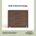 thumbnail image 6 of Art of Nursery by Storkcraft Malta 3 Drawer Chest with Removable Changing Topper - Hazelnut, 6 of 12