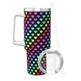 thumbnail image 2 of Pofeuu Rainbow Hearts Print 40oz Ice Bully With Handle And Straw Stainless Steel Vacuum Insulated Cup And 2 In 1 Straw Lid, 2 of 8