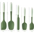thumbnail image 3 of Silicone Spatula Set, 5 Piece Food Grade Rubber Spatulas for Baking, Cooking, and Mixing High Heat Resistant Non Stick Dishwasher Safe BPA-Free (Two colors - Green), 3 of 12