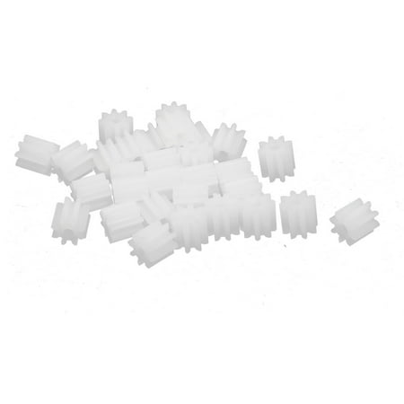 - 30PCS 8 Teeth 1.5mm Hole Diameter Plastic Gear Wheel for RC Toy Car