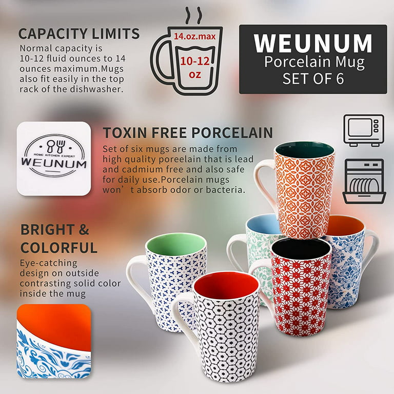 Mugs For Large Cups Of Coffee, Tea Or Liquid