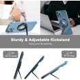 thumbnail image 6 of Compatible with Magsafe Phone Ring Kickstand,Magnetic Aluminum Metal Removable Ring Holder Wireless Charger Lightweight Magnetic Phone Grip Stand for iPhone 14/13/12 Mini,Plus,Pro,Pro Max Black, 6 of 12