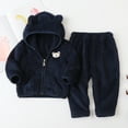 thumbnail image 2 of Vedolay Jean Jackets Toddler Boy's Fall Ruffle Trim Zip Up Long Sleeve Outerwear,Navy 18-24 Months, 2 of 3