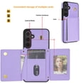 thumbnail image 2 of TECH CIRCLE for Samsung Galaxy S25 5G Wallet Case 6.2" 2025, Lightweight Cossbody Phone Case with RFID Blocking Flip Wallet, 5 Card Slots, PU Leather Protective Cute Cover with Shoulder Strap, Purple, 2 of 9