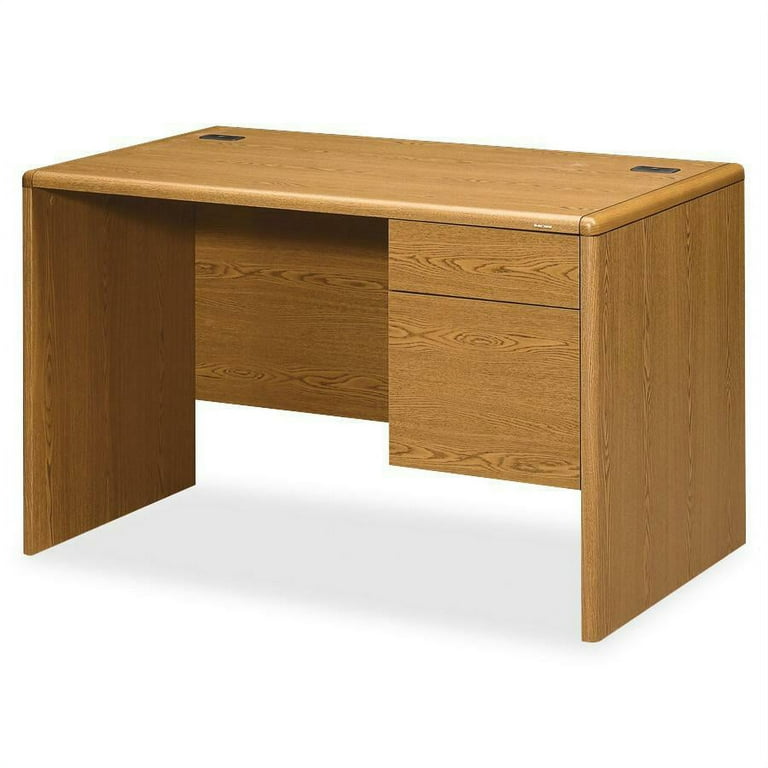 10700 Series Single Pedestal Desk with Three-Quarter Height Right Pedestal, 48