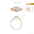 thumbnail image 4 of ANGARA Natural 0.38 Ct. Diamond Halo Engagement Ring in 14K Rose Gold for Women (Ring Size: 3.5), 4 of 9