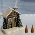 thumbnail image 2 of LSLJS Christmas Snowhouse Incense Burners, 4.3 inch Resin Small Snowhouse Design Incense Burners with 2 Incense Sticks Log Cabin with Chimney Snow Winter Cottage Desktop Christmas Decorations, 2 of 6