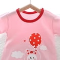 thumbnail image 3 of Quealent Baby Girl Boy Clothes Short Sleeve Cartoon Animals Infant One-Piece Rompers Summer Outfit (Red, 6-9 Months), 3 of 4