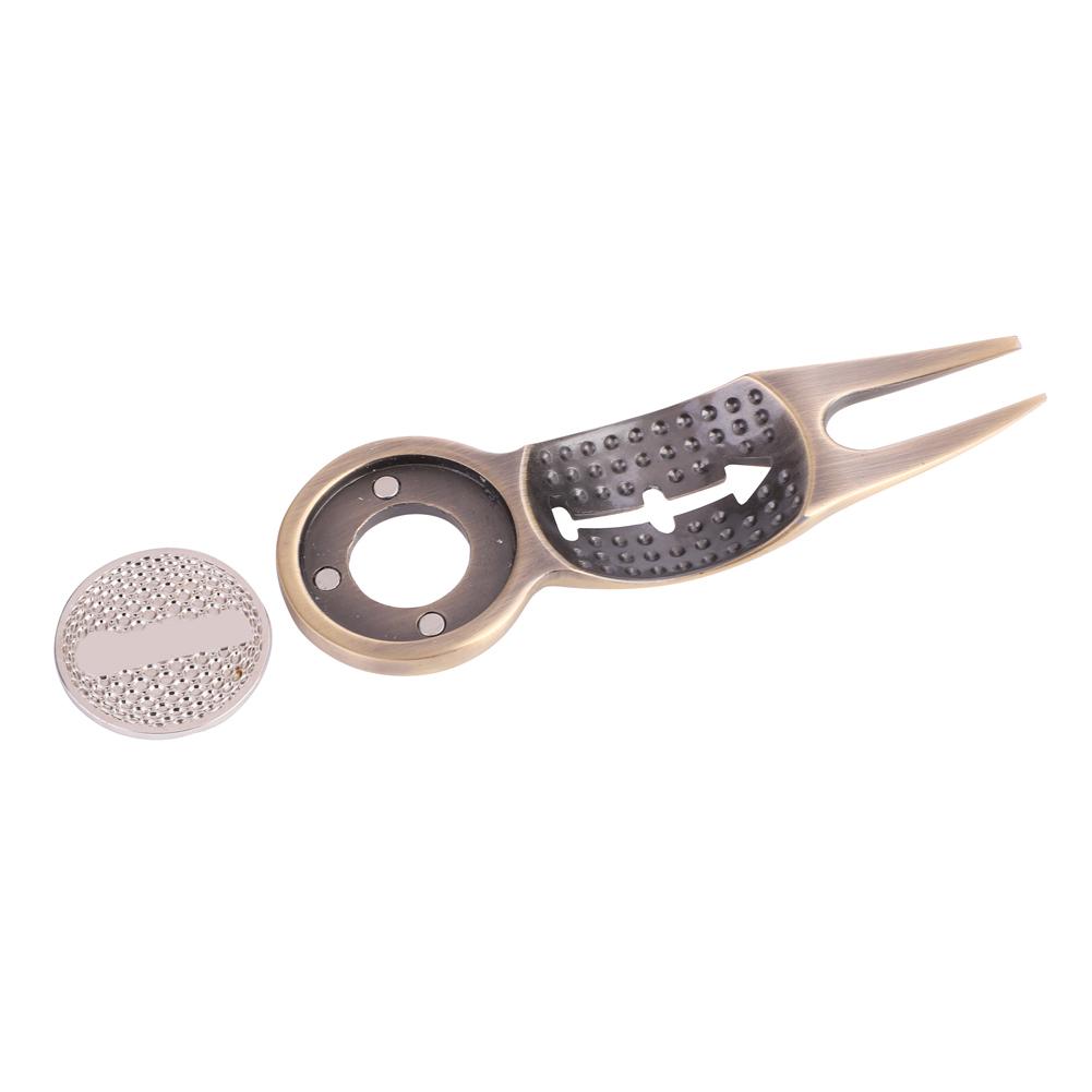 Mgaxyff Golf Green Repair Fork,Golf Divot Tool,Multi Function Aluminum