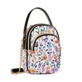 thumbnail image 7 of FORMRS Crossbody Bag for Women Quilted Travel Shoulder Cell Phone Purse with Chain Strap Handbag, Purple Wildflower Pattern, 7 of 7