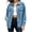 Sky Blue, variant on ZZkhGO Womens Denim Jacket Vintage Button Down Collared Long Sleeve Oversized Casual Lightweight Cardigan with Pockets Spring Fall Summer Tops, Sky Blue L