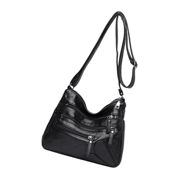 Women Shoulder Bag, Bags Handbag Purse Soft PU Leather Large Capacity Black