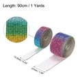 thumbnail image 2 of Unique Bargains 2 Roll 1 Yard 13.5/27mm Self Adhesive Crystal Rhinestone Ribbon for Crafts Project, Rainbow, 2 of 5