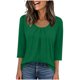 thumbnail image 1 of Camiseta de Manga 3/4 Impresa de Moda Casual de Ajuste Suelto de la Mujer de Verano Cómoda Primavera Y Verano, 1 of 6