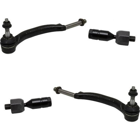 Front Tie Rod End Set 4 Piece - Compatible with 2008 - 2014 Cadillac CTS AWD 2009 2010 2011 2012 2013