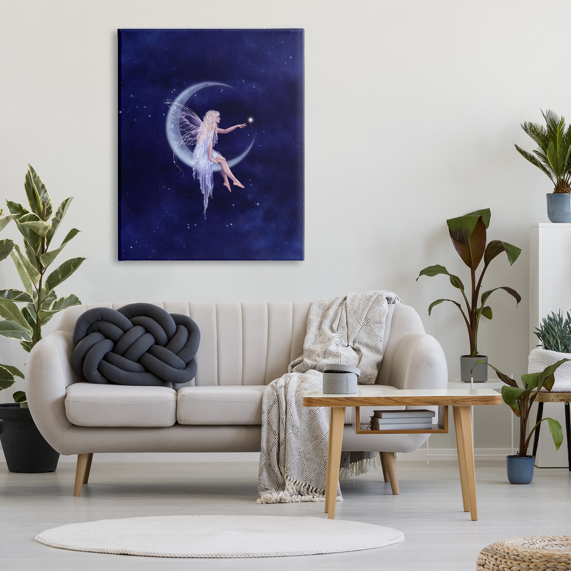 Stupell Industries Birth of a Star Fairy Fairy Tales & Fantasy Painting Gallery Wrapped Canvas Art Print Wall Art, 36 x 48